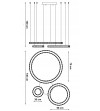 Lampa żyrandol złoty kryształowy pilot 30/50/70cm ring Glamour salon Wobako