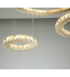 Lampa żyrandol złoty kryształowy pilot 30/50/70cm ring Glamour salon Wobako