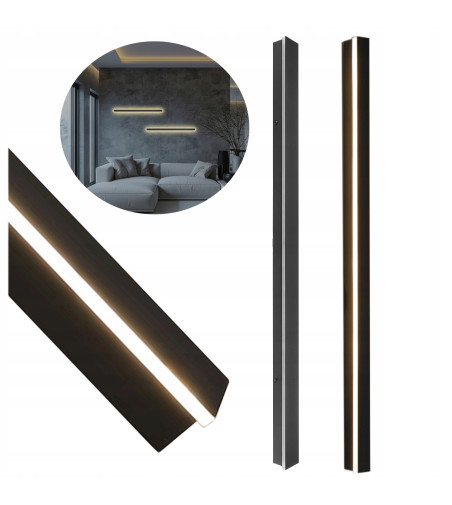 LINIOWY kinkiet elewacyjny lampa ścienna ogrodowa wewnętrzna IP65 LED 100cm