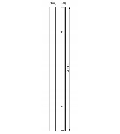 LINIOWY kinkiet elewacyjny lampa ścienna ogrodowa wewnętrzna IP65 LED 100cm