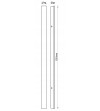 LINIOWY kinkiet elewacyjny lampa ścienna ogrodowa wewnętrzna IP65 LED 100cm