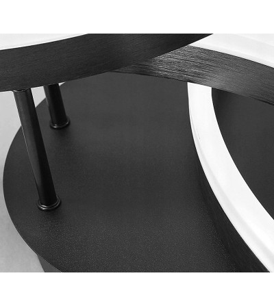 Silva Flat III 60cm czarny żyrandol LED | Pilot Tuya | Inteligentne oświetlenie