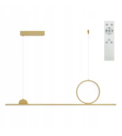 Lampa wisząca LED długa liniowa nad stół nowoczesna ring okrąg 120cm Wobako