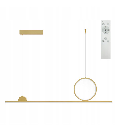 Lampa wisząca LED długa liniowa nad stół nowoczesna ring okrąg 120cm Wobako