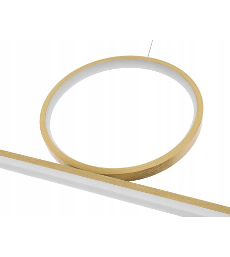 Lampa wisząca LED długa liniowa nad stół nowoczesna ring okrąg 120cm Wobako
