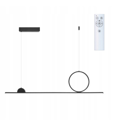 Lampa wisząca LED długa liniowa nad stół nowoczesna ring okrąg 120cm Wobako