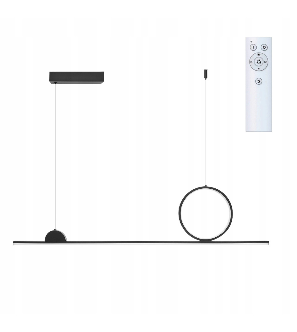 Lampa wisząca LED długa liniowa nad stół nowoczesna ring okrąg 120cm Wobako