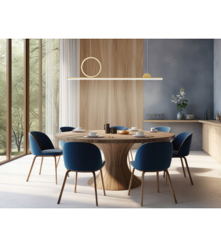 Lampa wisząca LED długa liniowa nad stół nowoczesna ring okrąg 120cm Wobako