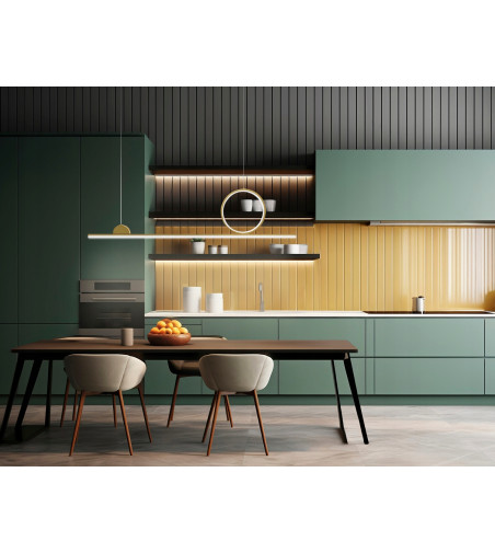 Lampa wisząca LED długa liniowa nad stół nowoczesna ring okrąg 120cm Wobako