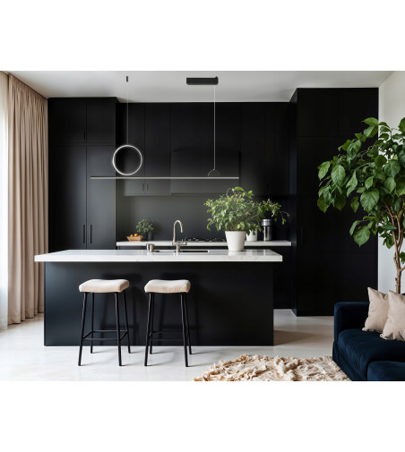 Lampa wisząca LED długa liniowa nad stół nowoczesna ring okrąg 120cm Wobako