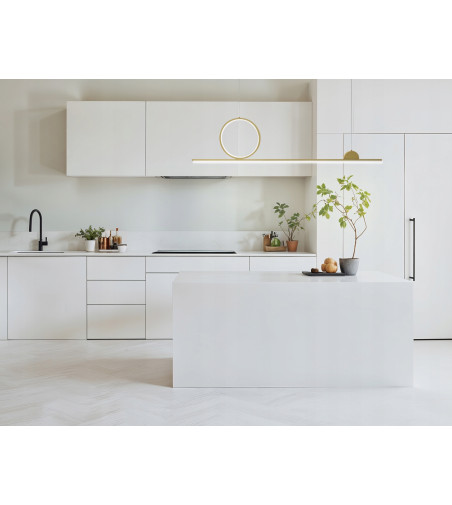 Lampa wisząca LED długa liniowa nad stół nowoczesna ring okrąg 120cm Wobako