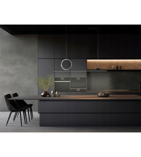 Lampa wisząca LED długa liniowa nad stół nowoczesna ring okrąg 120cm Wobako