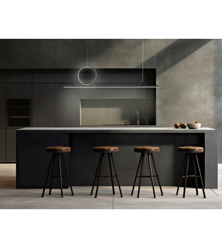 Lampa wisząca LED długa liniowa nad stół nowoczesna ring okrąg 120cm Wobako