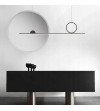 Lampa wisząca LED długa liniowa nad stół nowoczesna ring okrąg 120cm Wobako