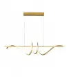 Lampa wisząca LED długa liniowa nad stół nowoczesna złoty tuba 90cm Wobako