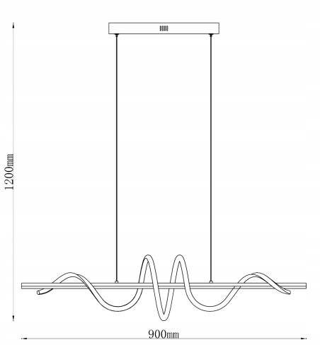 Lampa wisząca LED długa liniowa nad stół nowoczesna złoty tuba 90cm Wobako