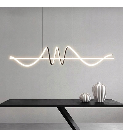 Lampa wisząca LED długa liniowa nad stół nowoczesna ring okrąg 90cm Wobako