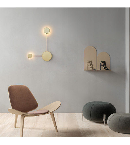 lampa ścienna plafon LED złoty Wobako PANAMA kinkiet punktowy nowoczesny