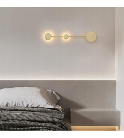 Plafon Wobako PANAMA kinkiet złoty nowoczesny modern lampa ścienna loft LED