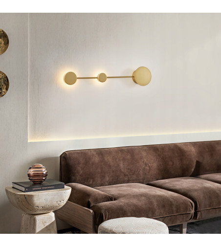 Plafon Wobako PANAMA kinkiet złoty nowoczesny modern lampa ścienna loft LED