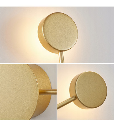 Plafon Wobako PANAMA kinkiet złoty nowoczesny modern lampa ścienna loft LED