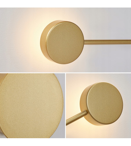 Wobako PANAMA złoty kinkiet nowoczesny lampa ścienna plafon loft LED