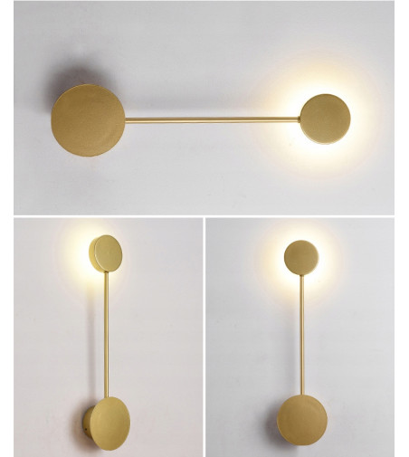 Wobako PANAMA złoty kinkiet nowoczesny lampa ścienna plafon loft LED