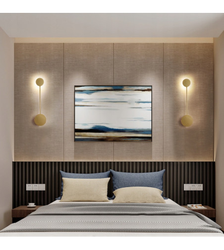 Wobako PANAMA złoty kinkiet nowoczesny lampa ścienna plafon loft LED