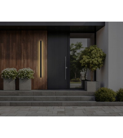LINIOWY kinkiet nowoczesny lampa ogrodowa elewacja zewnętrzna IP65 LED150cm