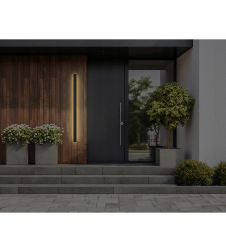 LINE Slim Z150 czarny kinkiet nowoczesny lampa ogrodowa 150cm elewacja zewnętrzna IP65 LED