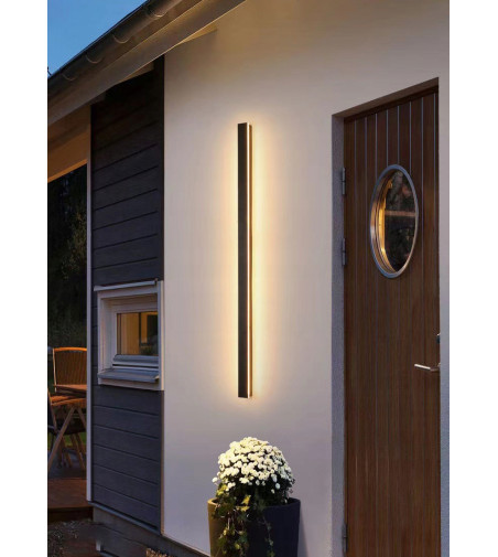 LINE Slim Z150 czarny kinkiet nowoczesny lampa ogrodowa 150cm elewacja zewnętrzna IP65 LED