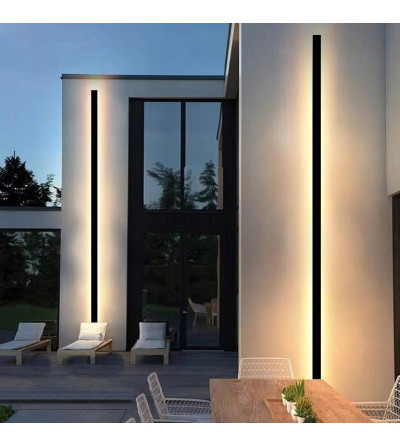 LINIOWY kinkiet nowoczesny lampa ogrodowa elewacja zewnętrzna IP65 LED150cm