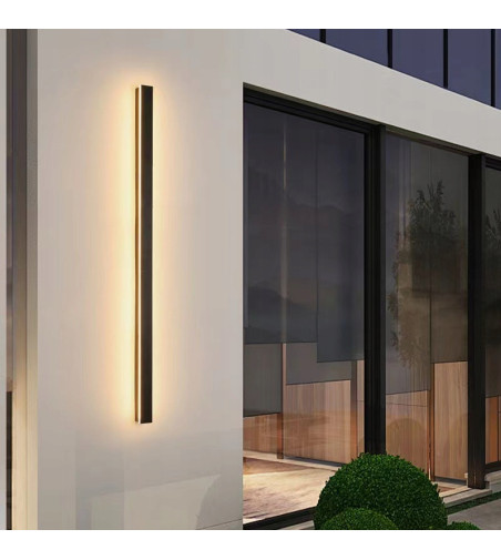 LINE Slim Z150 czarny kinkiet nowoczesny lampa ogrodowa 150cm elewacja zewnętrzna IP65 LED