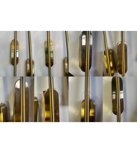 Złoty kinkiet LED IZRA I 60 cm – subtelne oświetlenie ścienne, 15W