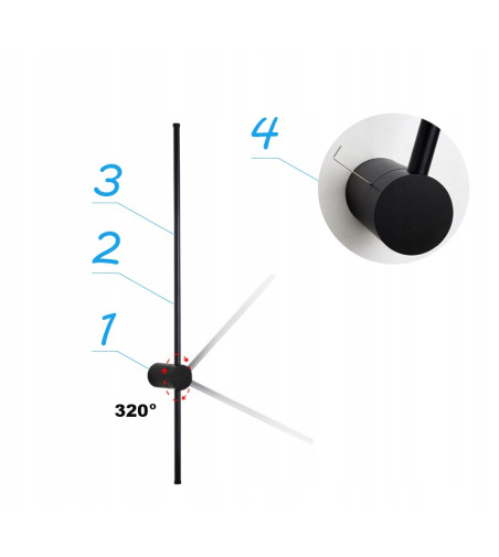 Lizbona II Mini energooszczędny, liniowy kinkiet LED 60cm o nowoczesnym designie