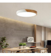 Lampa sufitowa LED Plafon 50cm ring drewno żyrandol okrąg do kuchni WOBAKO