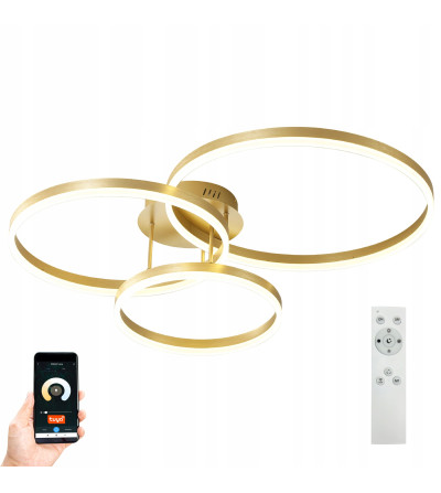 Lampa wisząca żyrandol LED pilot Tuya okrąg 40/50/60cm sufit plafon Wobako