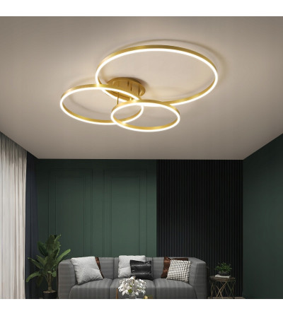 Lampa wisząca żyrandol LED pilot Tuya okrąg 40/50/60cm sufit plafon Wobako