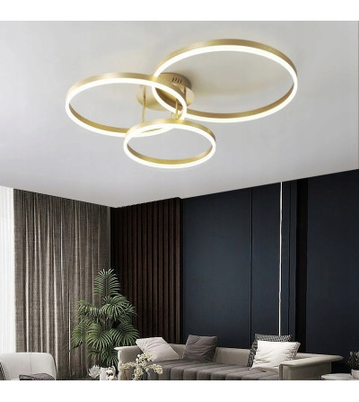 Lampa wisząca żyrandol LED pilot Tuya okrąg 40/50/60cm sufit plafon Wobako