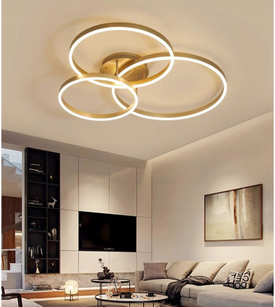 Lampa wisząca żyrandol LED pilot Tuya okrąg 40/50/60cm sufit plafon Wobako