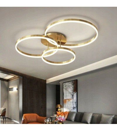 Lampa wisząca żyrandol LED pilot Tuya okrąg 40/50/60cm sufit plafon Wobako