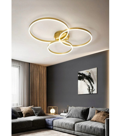 Lampa wisząca żyrandol LED pilot Tuya okrąg 40/50/60cm sufit plafon Wobako