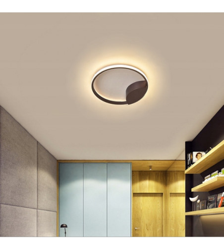 Oxygen I Czarny - Delikatna i subtelna lampa LED ring 35cm