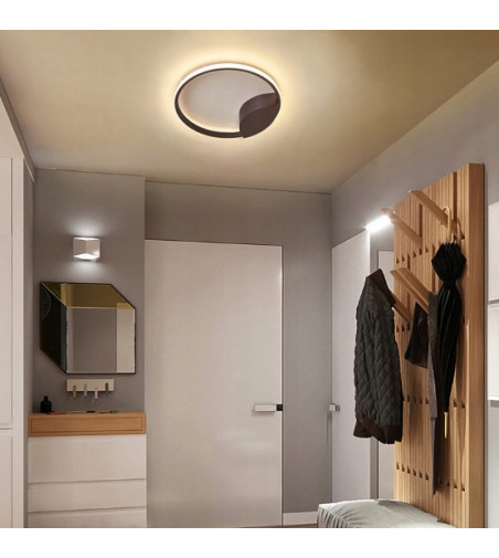 Oxygen I Czarny - Delikatna i subtelna lampa LED ring 35cm