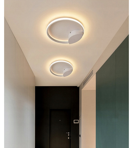 Oxygen I Czarny - Delikatna i subtelna lampa LED ring 35cm