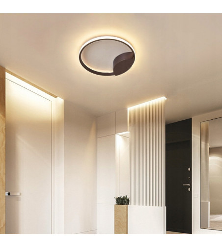 Oxygen I Czarny - Delikatna i subtelna lampa LED ring 35cm