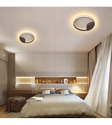 Oxygen I Czarny - Delikatna i subtelna lampa LED ring 35cm