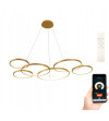 Oslo VI Złota Lampa Wisząca 120cm okręgi ring żyrandol LED Tuya