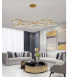 Oslo VI Złota Lampa Wisząca 120cm okręgi ring żyrandol LED Tuya