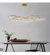 Oslo VI Złota Lampa Wisząca 120cm okręgi ring żyrandol LED Tuya